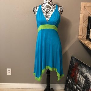 Turquoise & Green Cover Up